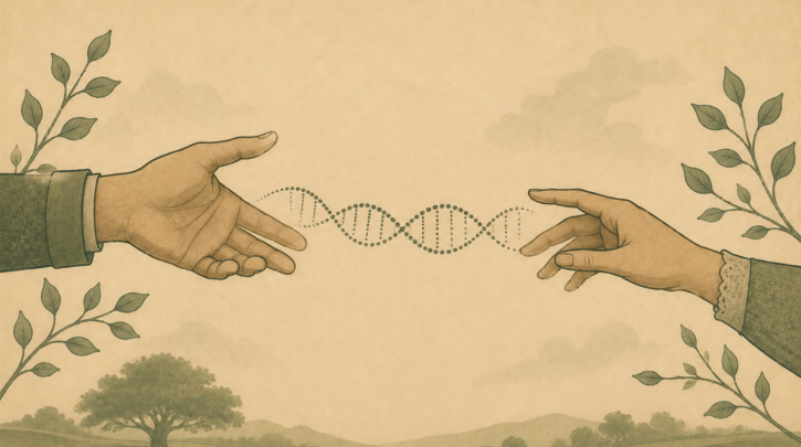 Illustration of connecting with Irish relatives through DNA matching