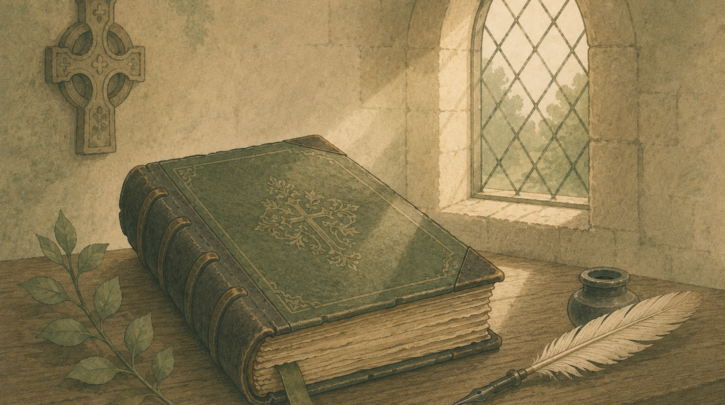 Illustration of an Irish Catholic parish baptismal register