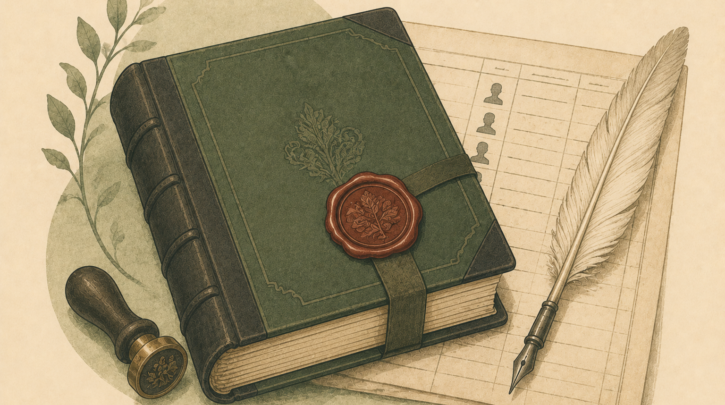 Illustration of an Irish civil registration ledger