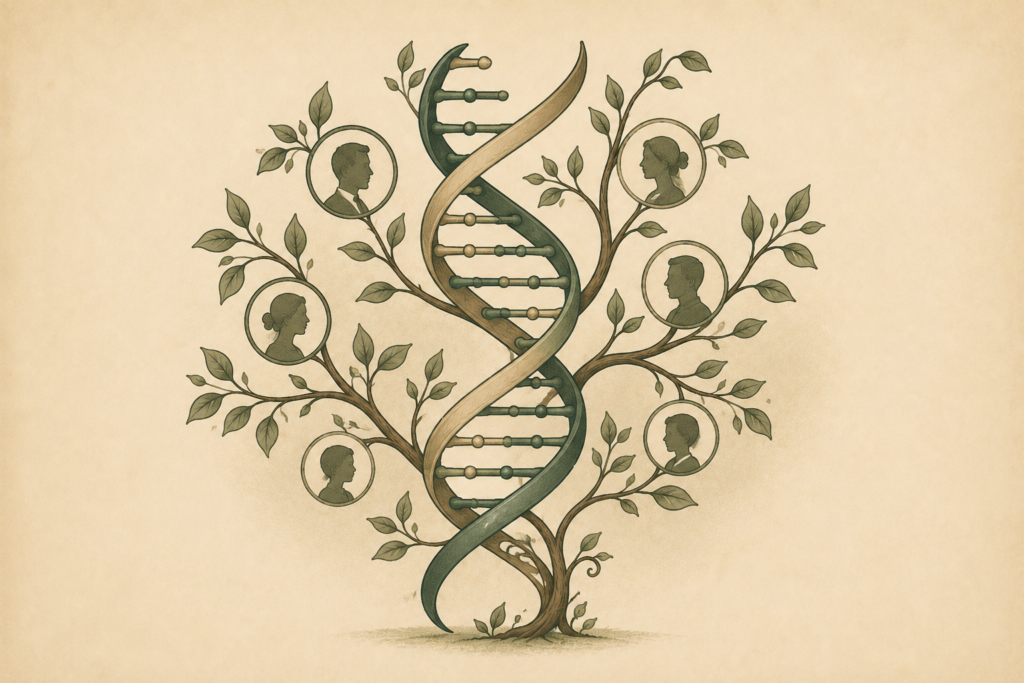 Illustration of DNA testing for Irish ancestry research